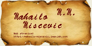 Mahailo Miščević vizit kartica